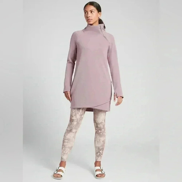 ATHLETA COZY KARMA ASYM SWEATSHIRT DRESS - Picture 1 of 7
